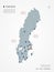 Sweden infographic map vector illustration.