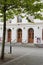 Sweden Kalmar Square with theatre and tree