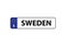 Sweden license plate car motor vehicle