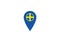Sweden location pin map navigation label symbol