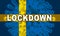 Sweden lockdown preventing coronavirus spread or outbreak - 3d Illustration