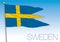 Sweden military flag, Sweden, vector illustration