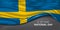 Sweden national day greeting card, banner with template text vector illustration