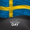 Sweden national day greeting card, banner, vector illustration