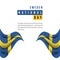 Sweden National Day Vector Template Design Illustration