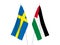 Sweden and Palestine flags