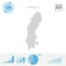 Sweden People Icon Map. Stylized Vector Silhouette of Sweden. Population Growth and Aging Infographics