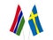 Sweden and Republic of Gambia flags