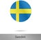 Sweden round icon with shadow