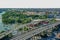 Sweden, Stockholm . Aerial view of Stockholm (Hammarby) urban skyline