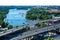 Sweden, Stockholm . Aerial view of Stockholm (Hammarby) urban skyline