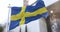 Sweden or Swedish flag slow motion seamless loop