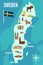 Sweden Touristic Map