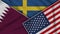 Sweden United States of America Qatar Flags Together Fabric Texture Illustration