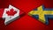 Sweden vs Canada Arrow Flags â€“ 3D Illustrations