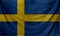 Sweden Wave Flag Close Up