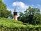 Swedes Tower or Schwedenturm Flower Island Mainau on the Lake Constance or Die Blumeninsel im Bodensee