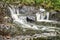 swedish brook, rivers with small and big waterfalls in untouched nature