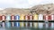 Swedish colorful fishing cottages in bay on the island - west coast of Sweden