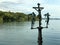 The Swedish Cross or Schwedenkreuz Flower Island Mainau on the Lake Constance or Die Blumeninsel im Bodensee