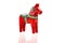 Swedish dalahorse figurine on a white background