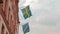 Swedish flag and European Union flying in the wind