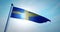 Swedish flag waving shows the Country of Sweden with its capital Stockholm - 4k