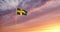 Swedish flag waving shows the Country of Sweden with its capital Stockholm - 4k