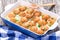 Swedish homemade meatballs smothered in a creamy gravy sauce, cl