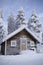 Swedish house in winter