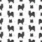 Swedish Lapphund coat colors, different poses seamless pattern