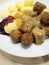 Swedish meatballs with potatoes