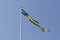 Swedish Pennant with a clear blue sky