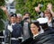 The swedish Prince Carl-Philip Bernadotte and his wife waving