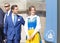 The swedish prins Carl Philip Bernadotte and princess Sofia Hellqvist outside the royal castle