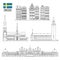 Swedish set of landmark icons