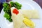 Swedish skagen crepe with salmon roe