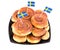 Swedish traditional buns on a plate