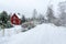 Swedish village in winter