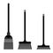 Sweeping broom black symbols
