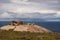 The sweeping bush vegetation, the Remarkable Rocks formation and the sea at Flinders Chase National Park on Kangaroo Island.