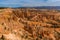 A sweeping panoramic view of the stunning Bryce Canyon with it`s amazing limestone hoodoos with various shades of oranges and red