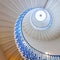 The sweeping Tulip Stairs at the Queen`s House museum in London, UK