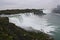 A sweeping view of Niagra Falls in the fall in Niagra Falls, New York