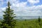 Sweeping vistas of Bar Harbor, Frenchman Bay, and the Schoodic Peninsula from Acadia National Park. State of Maine. USA