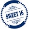 SWEET 16 blue seal.