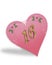 Sweet 16 pink heart graphic
