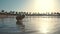 Sweet active toddler falling into seawater at summer coastline.