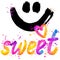 Sweet baby. T-shirt lettering graphics design. Text sweet. T-shirt graphics design. watercolor illustration