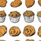 Sweet bakery seamless pattern in vector EPS8